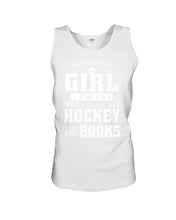 Load image into Gallery viewer, Girl Who Loves Hockey And Books Quote Name T-Shirt Unisex Tank Top