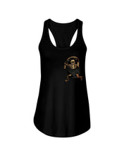 Load image into Gallery viewer, Scary Skeleton In Pocket Ladies Flowy Tank