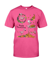 Load image into Gallery viewer, Flamingo Happy Thanksgiving Guys Tee
