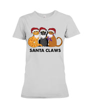 Load image into Gallery viewer, Santa Claws Funny Gift Christmas Gift For Cat Lovers Ladies Tee