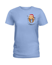 Load image into Gallery viewer, Pocket Slothmas Christmas Gift Funny T-Shirt Ladies Tee