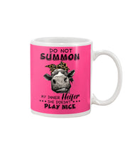 Load image into Gallery viewer, My Inner Heifer Doesn&#39;t Play Nice Funny Quote T-Shirt Mug