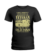 Load image into Gallery viewer, Veteran Australian Defence Force Gift For Grandpa Family Tee Ladies Tee