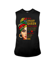 Load image into Gallery viewer, January Queen 3 Sides Horoscopes T-Shirt Unisex Long Sleeve
