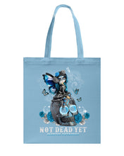Load image into Gallery viewer, Diabetes Awareness Skull Custom Graphic Tee Basketweave Tote Bag