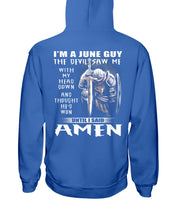 Load image into Gallery viewer, June Guy Amen Birthday Gift For Christian Hoodie