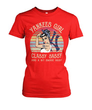 Load image into Gallery viewer, Yankees Girl Classy Sassy Funny Gift T-Shirt Ladies Tee