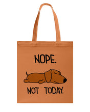 Load image into Gallery viewer, Dachshund Nope Not Today For Dachshunds Lovers Basketweave Tote Bag