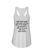 Load image into Gallery viewer, Finn Wants A Cabin In The Woods Away From Those People Ladies Flowy Tank