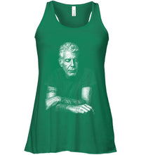 Load image into Gallery viewer, Anthony Bourdain Gift For Fans Black T-Shirt Ladies Flowy Tank