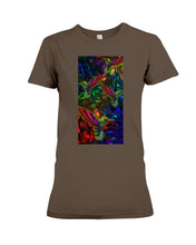 Load image into Gallery viewer, Hummingbird Cosmic Light Color Black T-Shirt Ladies Tee