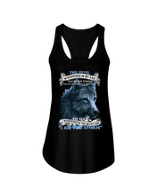 Load image into Gallery viewer, Wolf Lovers Trending Quote Tee Ladies Flowy Tank