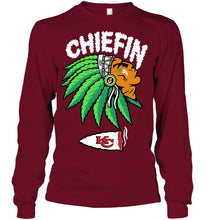 Load image into Gallery viewer, Chiefin Kansas City Chiefs Gift For Fans T-Shirt Unisex Long Sleeve