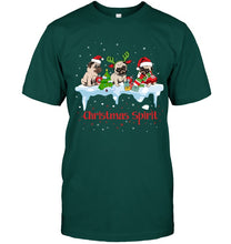 Load image into Gallery viewer, Pug Christmas Gift Black T-Shirt Guys Tee