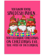 Load image into Gallery viewer, Swedish Christmas Gnome Cute Gift Tee Vertical Poster