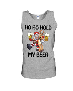 Santa Claus Funny Hold My Bear Christmas Gift For Friends Unisex Tank Top