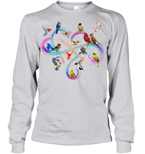 Bird Colorful Infinity Sign Unisex Long Sleeve