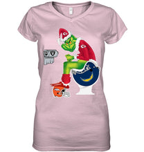 Load image into Gallery viewer, Funny Grinch Kansas Chief Christmas Gift Tee Ladies V-Neck
