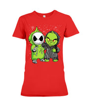 Load image into Gallery viewer, Cute Little Jack Skellington Grinch Best Friend Christmas Gift Shirt Ladies Tee