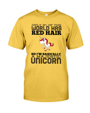 Load image into Gallery viewer, Redhead Unicorn Gift For Fans Funny T-Shirt Guys Tee