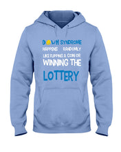 Load image into Gallery viewer, Down Syndrome Lottery Black T-Shirt Gift Hoodie