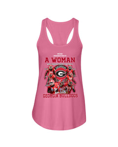 A Woman Loves Georgia Bulldogs Custom Tee Ladies Flowy Tank