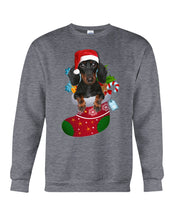 Load image into Gallery viewer, Dachshund In A Sock Christmas Cute Gift For Dachshunds Lovers Sweatshirt