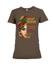 Load image into Gallery viewer, January Queen 3 Sides Horoscopes T-Shirt Ladies Tee