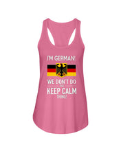 Load image into Gallery viewer, Keep Calm German Funny Quote Ladies Flowy Tank