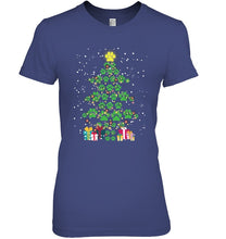 Load image into Gallery viewer, Cute Dog Paws Christmas Tree Shirt Ladies Tee