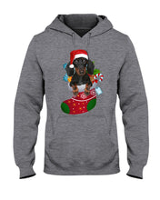 Load image into Gallery viewer, Dachshund In A Sock Christmas Cute Gift For Dachshunds Lovers Hoodie