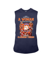 Load image into Gallery viewer, A Woman Loves Clemson Tigers Gift For Fans T-Shirt Unisex Long Sleeve