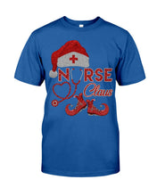 Load image into Gallery viewer, Merry Christmas Nurse Claus Black T-Shirt Guys Tee