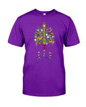 Load image into Gallery viewer, Merry Christmas Funny Dancing Skeleton Guys Tee