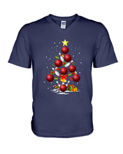 Load image into Gallery viewer, Bowling   Bowling Christmas Tree Christmas T-Shirt Guys V-Neck