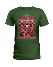 Load image into Gallery viewer, A Woman Loves Georgia Bulldogs Custom Tee Ladies Tee