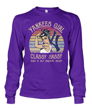 Load image into Gallery viewer, Yankees Girl Classy Sassy Funny Gift T-Shirt Unisex Long Sleeve