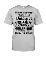 Load image into Gallery viewer, Boyfriends To Perfect Girlfriend Quote Couple T-Shirt Guys Tee