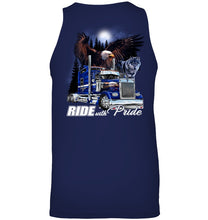 Load image into Gallery viewer, Ride With Pride Wolf Truck Black T-Shirt Unisex Tank Top