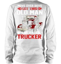 Load image into Gallery viewer, Old Trucker Move Over Boys Black T-Shirt Unisex Long Sleeve
