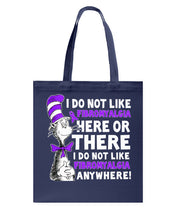 Load image into Gallery viewer, Fibromyalgia Anywhere Break Cancer Spirit T-Shirt Basketweave Tote Bag