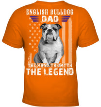 Load image into Gallery viewer, English Bulldog  - The Man - The Myth - The Legend Black T-Shirt Youth Tee