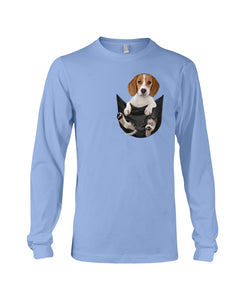 Beagle In The Pocket Funny T-Shirt Unisex Long Sleeve