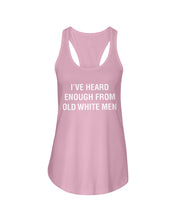 Load image into Gallery viewer, Old White Men Black Quote T-Shirt Ladies Flowy Tank