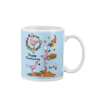 Load image into Gallery viewer, Flamingo Happy Thanksgiving Mug