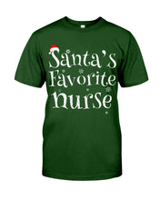 Load image into Gallery viewer, Santa's Favorite Nurse Guys Tee