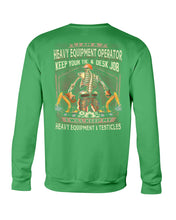 Load image into Gallery viewer, Heavy Equipment Operator Black T-Shirt Sweatshirt