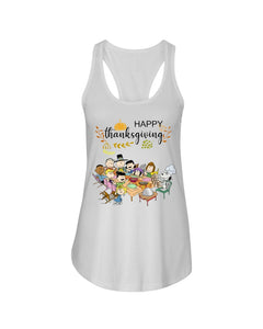 Snoopy Happy Thanksgiving T-Shirt Ladies Flowy Tank