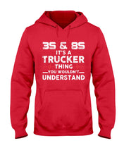 Load image into Gallery viewer, 3S And 8S Trucker Lovers Black T-Shirt Hoodie