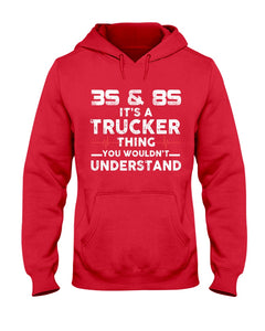 3S And 8S Trucker Lovers Black T-Shirt Hoodie
